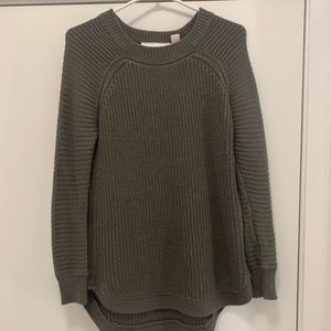 Olive green knit top